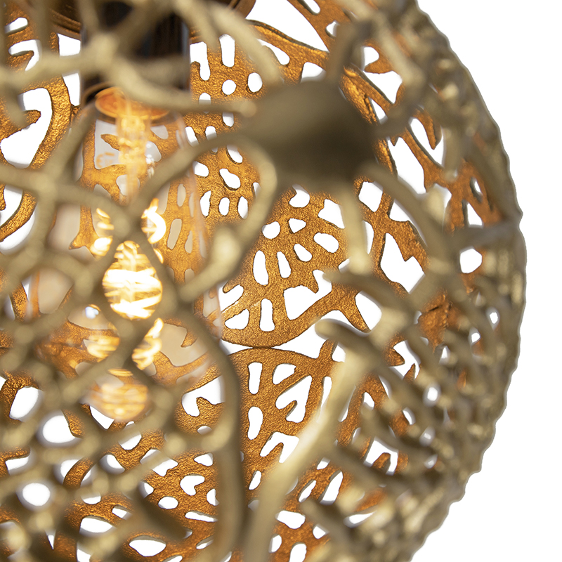 Art Deco Pendant Light Gold Round 3-Light - Maro