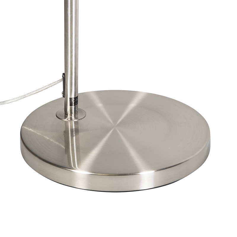 Lampada ad arco acciaio paralume grigio con lampadine smart - ARC BASIC