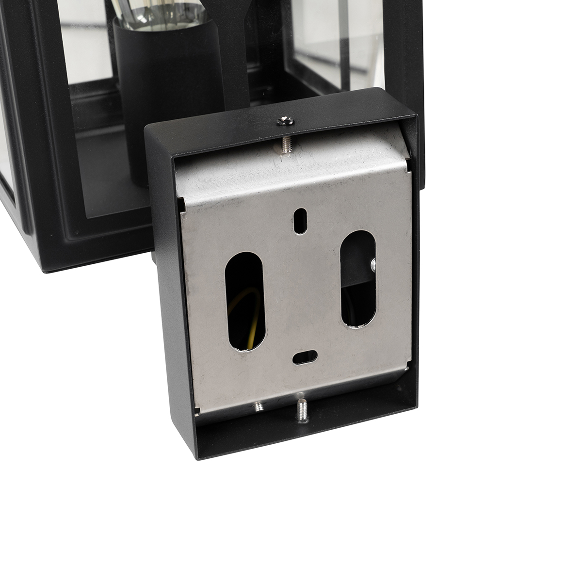 Lámpara de pared exterior clásica negra IP44 - Dover