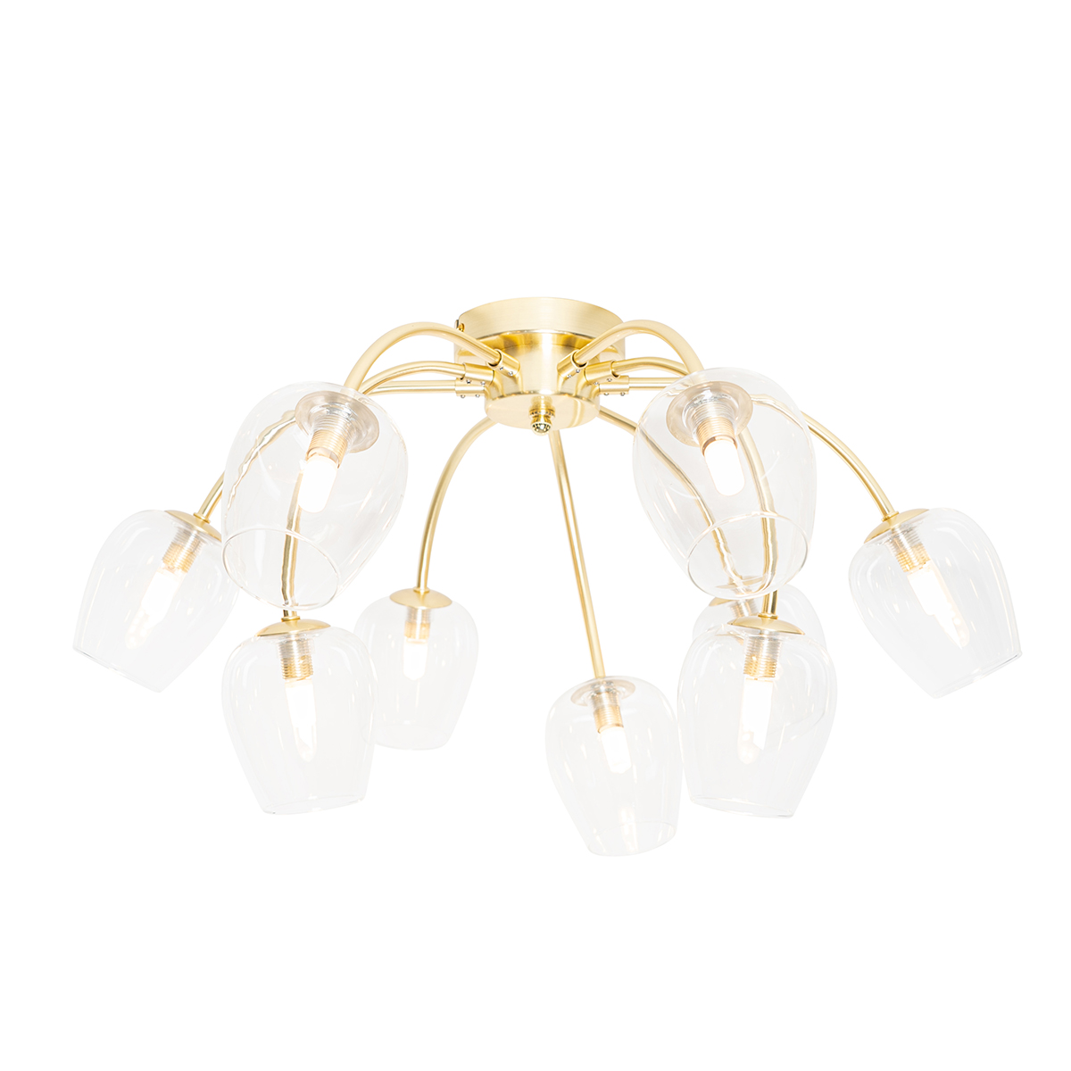 Plafón clásico dorado con cristal 9 luces - Elien