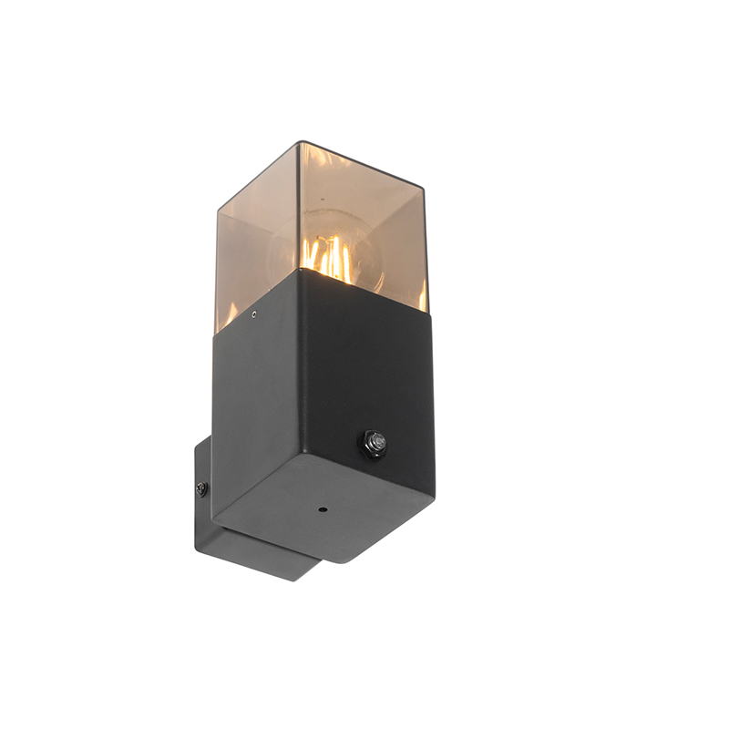 Outdoor Wall Light Black IP44 with Dusk Sensor - Denmark