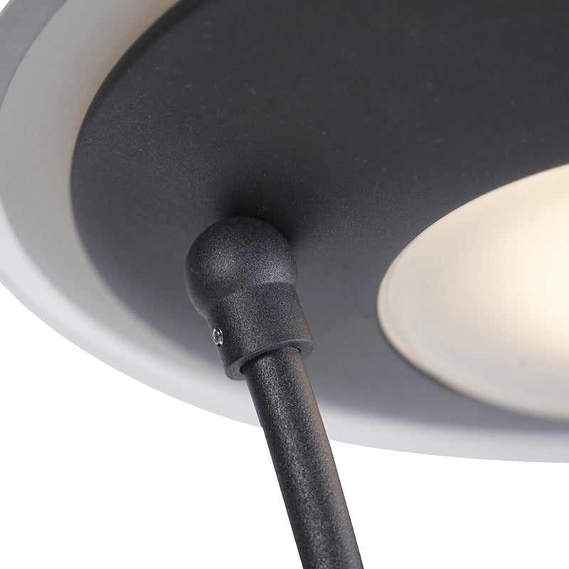 Modern Floor Lamp Black Incl. LED with Reading Arm - Ibiza