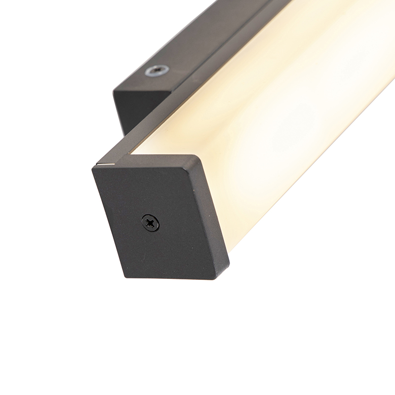 Moderne Wandleuchte Schwarz 32cm inkl. LED IP44 - Cascada
