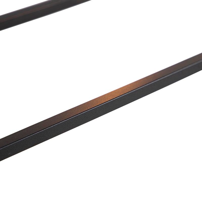 Lampada a sospensione moderna rettangolare nera a 5 luci - CAGE