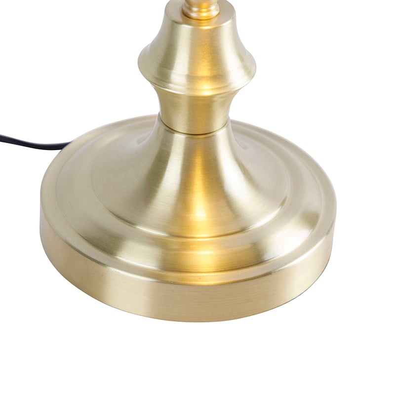 Lampe de notaire classique dorée avec verre opale - Banker