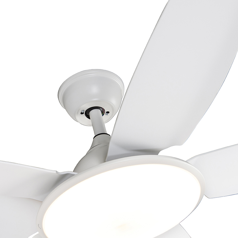 Ventilador de techo blanco 130cm con LED regulable con mando a distancia - Vifte