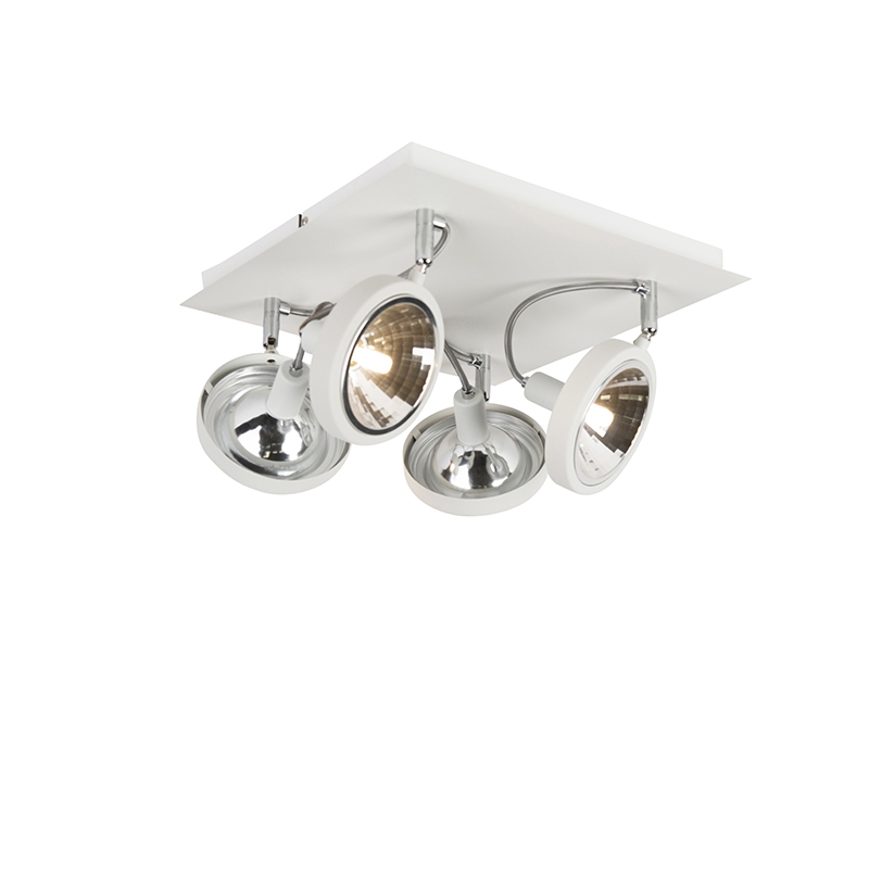 Foco de diseño blanco 4-luces ajustable - Nox