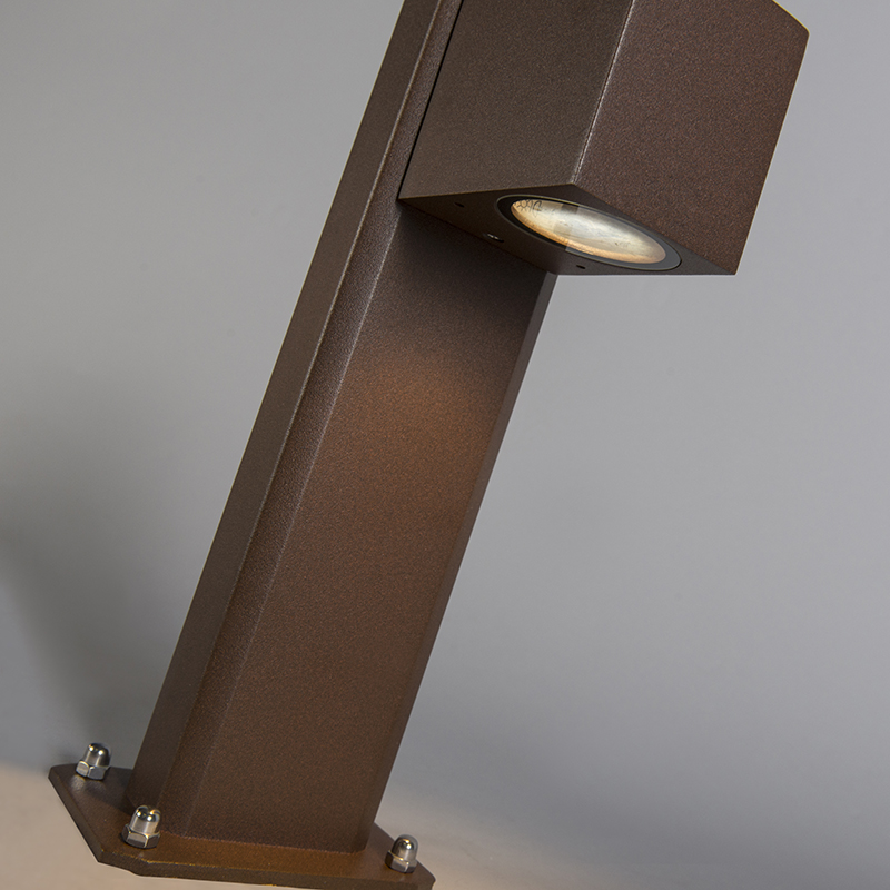 Lampada da esterno intelligente in piedi marrone ruggine 30 cm IP44 con Wifi GU10 - Baleno