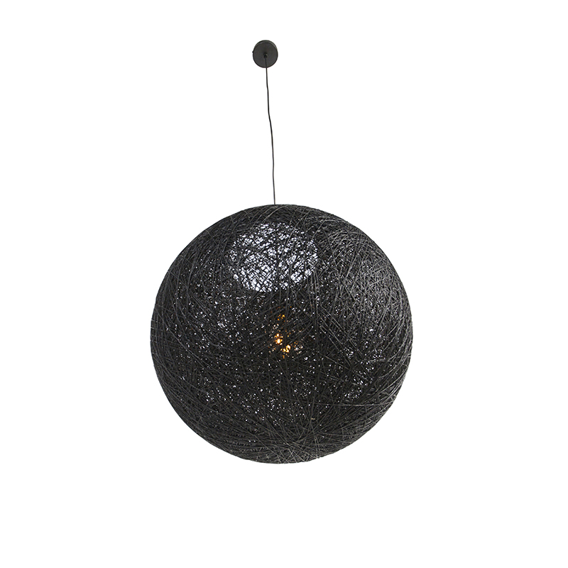 Rustic Pendant Light Black 60 cm - Corda