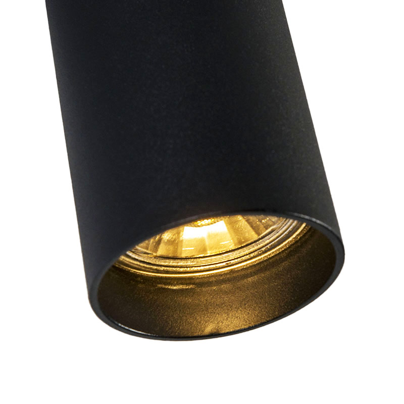Moderner Aufbaustrahler Schwarz 5,5cm GU10 50mm - Tuba