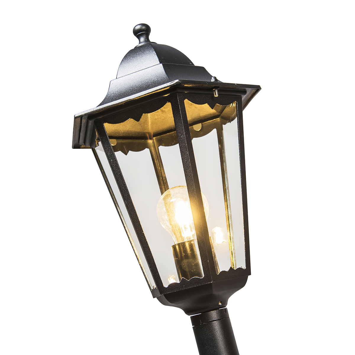 Lámpara de exterior de pie clásica negra 125 cm IP44 - New Orleans