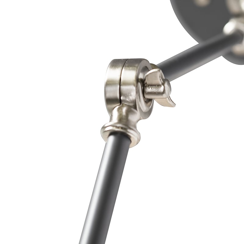 Lampada da parete industriale grigia regolabile - Dazzle
