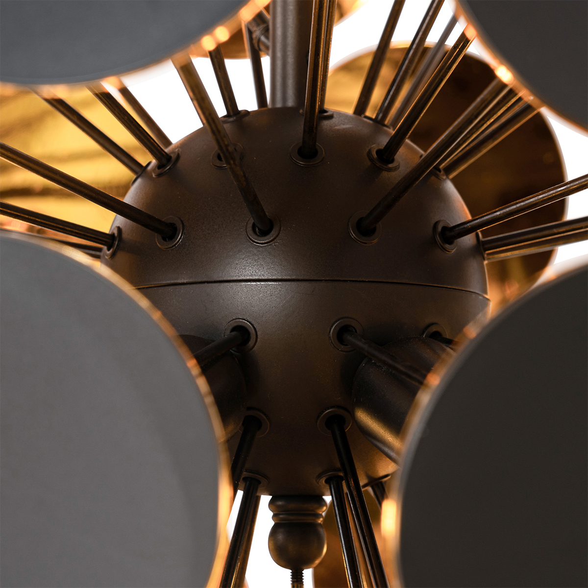 Design Pendant Light Black and Gold - Cerchio