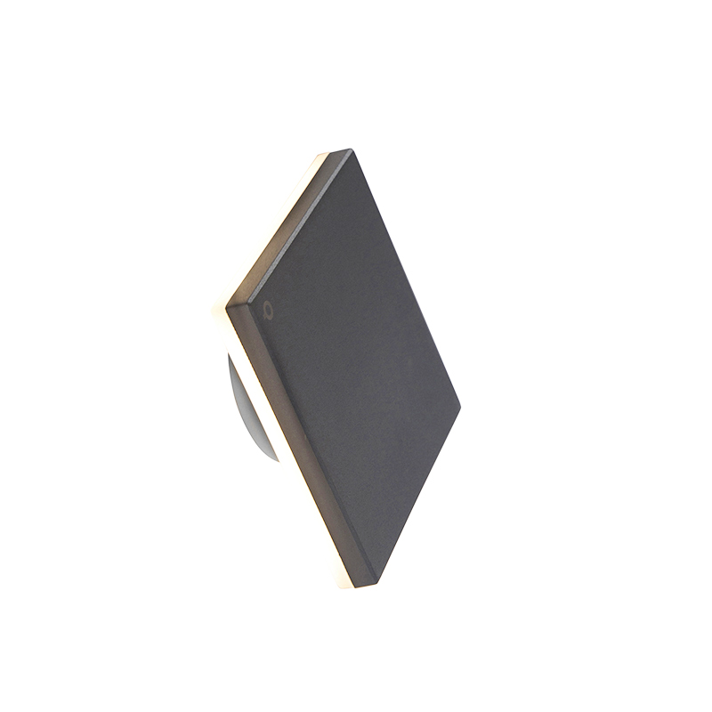 Aplique de diseño gris aluminio 15 cm con LED 9W - Skyf