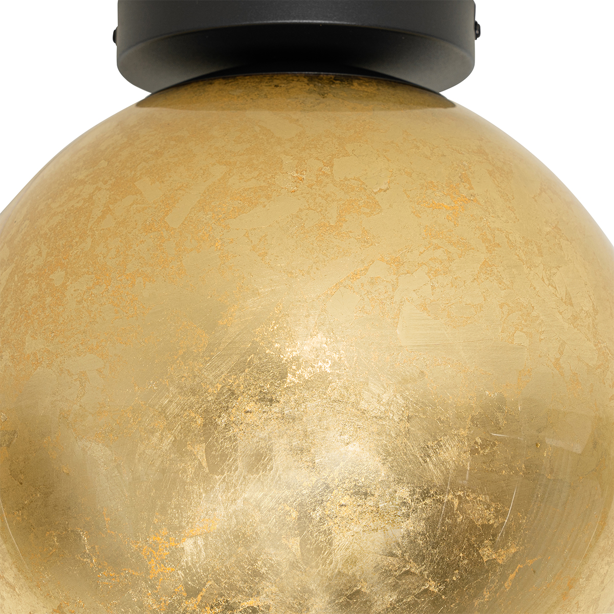 Plafón de diseño negro con cristal dorado - Bert