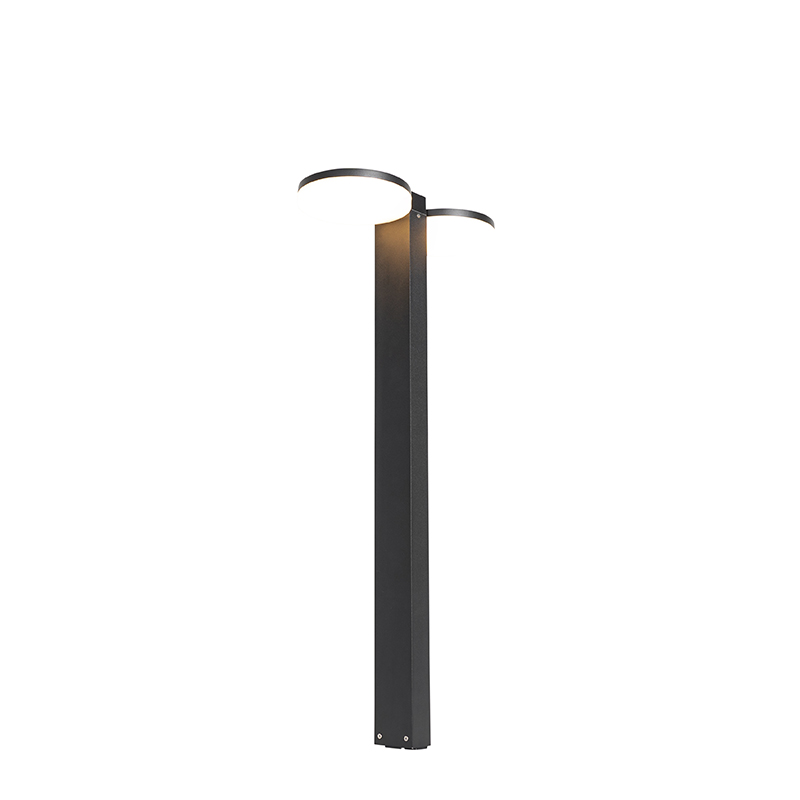 Lampada da esterno in piedi nera 80 cm con LED a 2 luci IP44 - Esmee