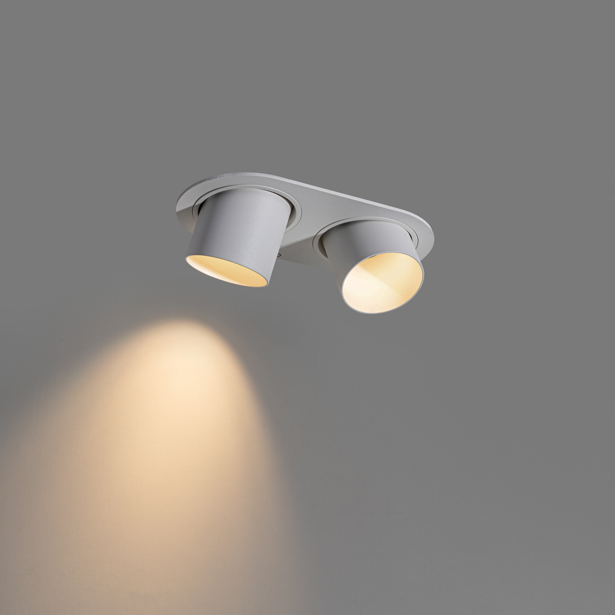 Juego de 6 focos empotrables blancos GU10 50mm 2-Luces - Installa