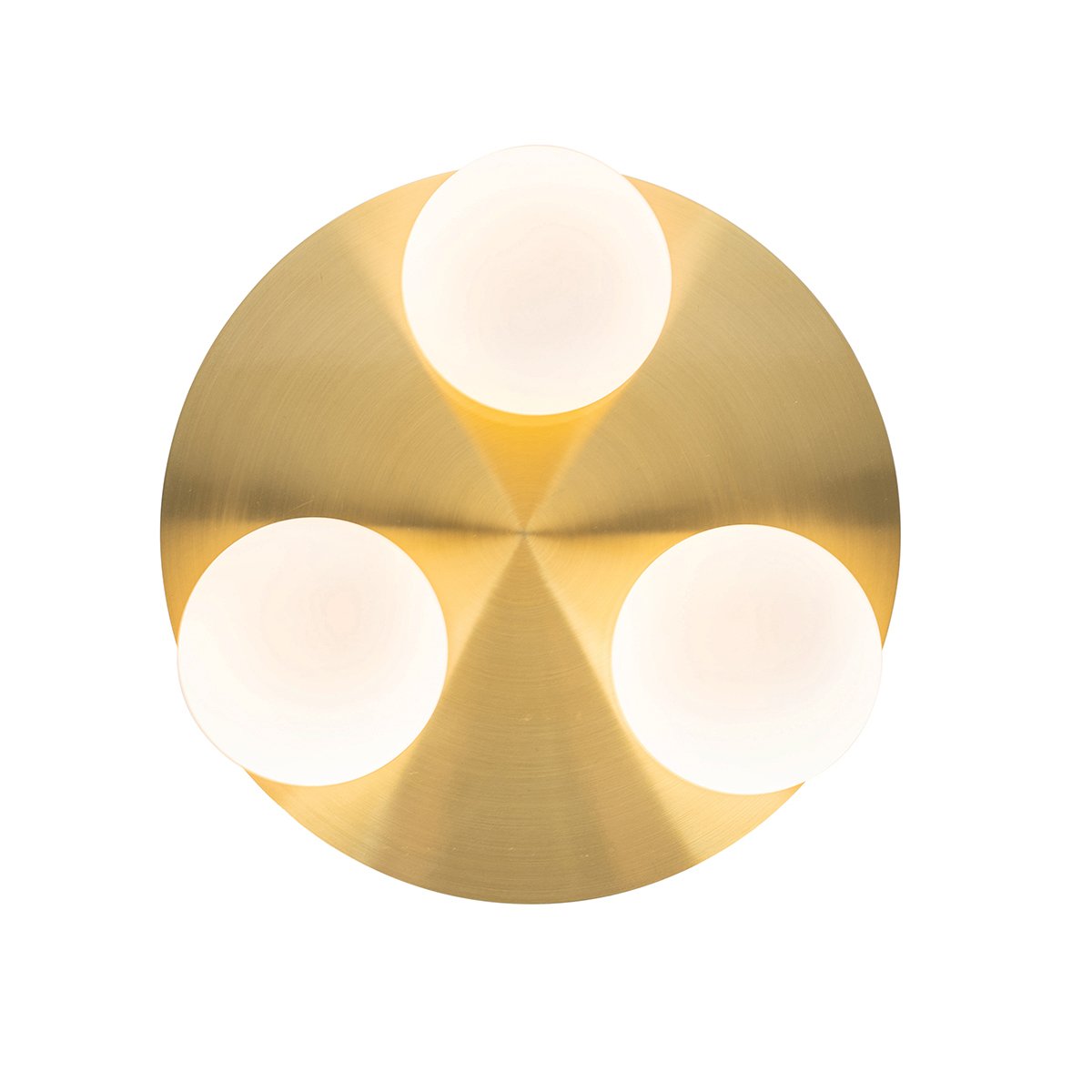 Modern bathroom ceiling lamp brass 3 lights Cederic