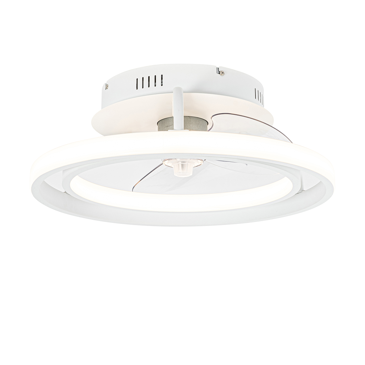 Ventilatore da soffitto bianco 46,5 cm con LED e telecomando - Kees