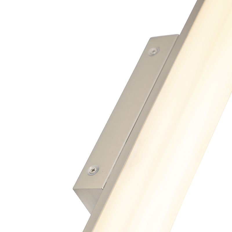 Aplique de pared moderno de acero para baño 62 cm IP44 - Cascada