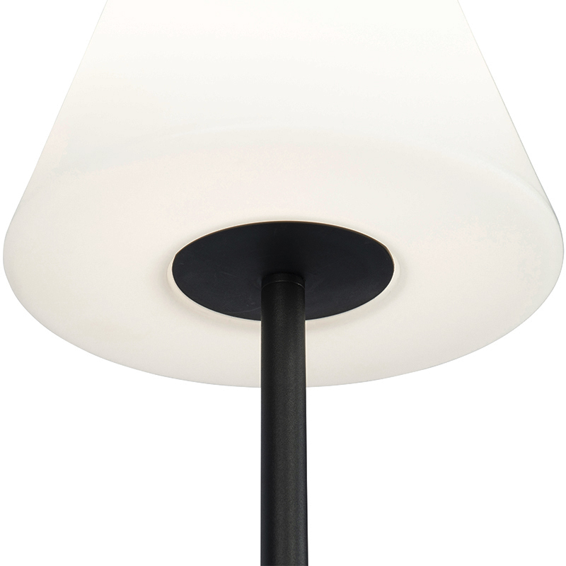 Outdoor Floor Lamp Black with White Lampshade IP65 25 cm - Virginia