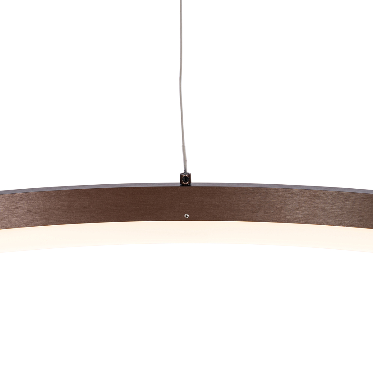 Lámpara colgante de bronce oscuro 80 cm con LED regulable en 3 pasos - Anello
