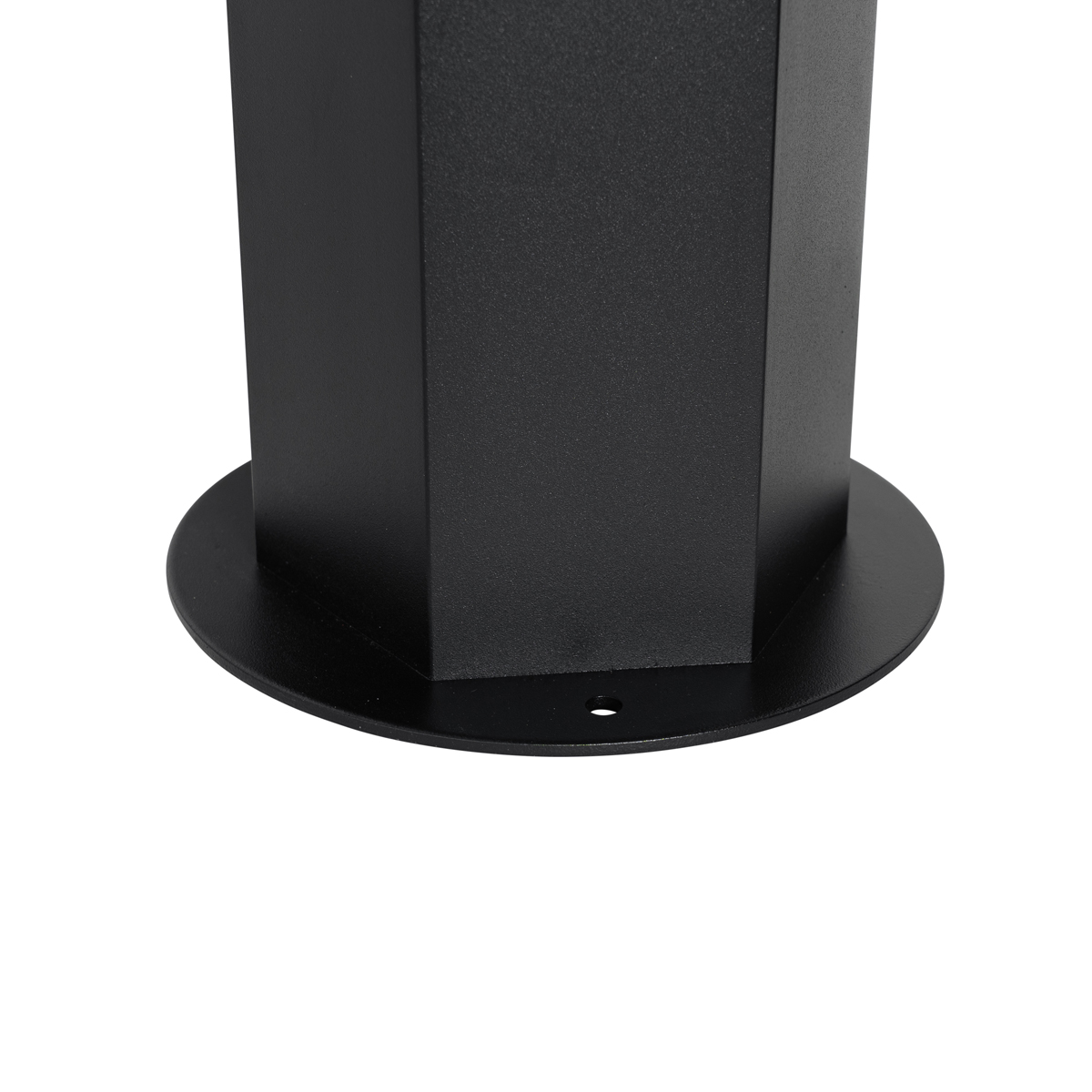 Standing Outdoor Lamp Black with Smoke Shade Hexagon 70 cm - Denmark