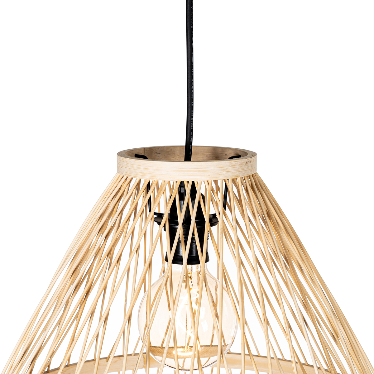 Rustic Outdoor Pendant Light Rattan 3-Light - Calamus