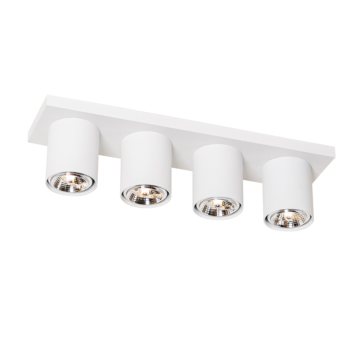 Spot de plafond moderne blanc 4 lumières - Tubo