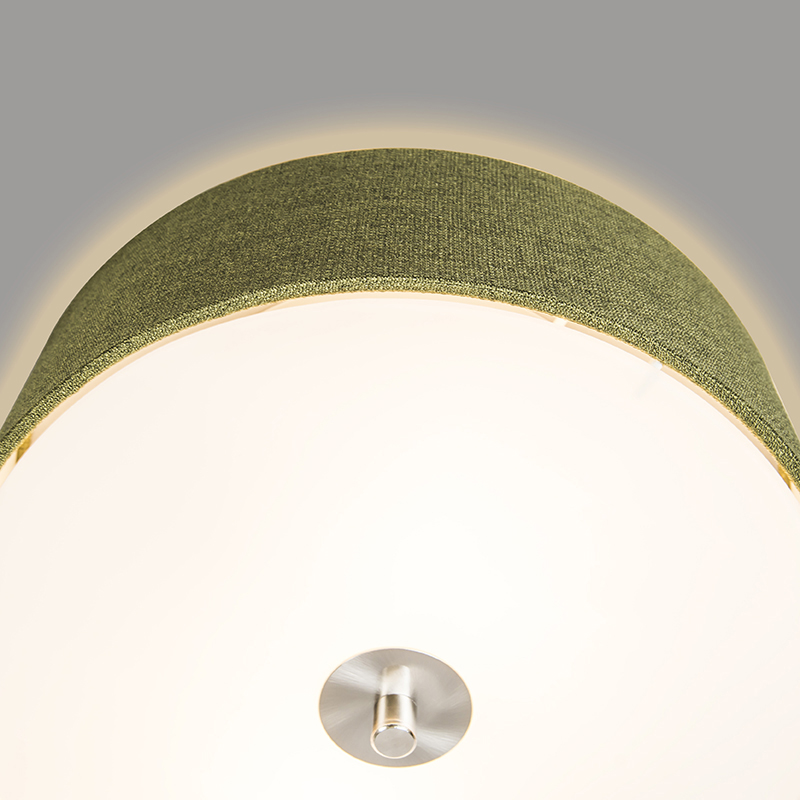 Rustic Ceiling Light Green 30 cm - Drum Jute