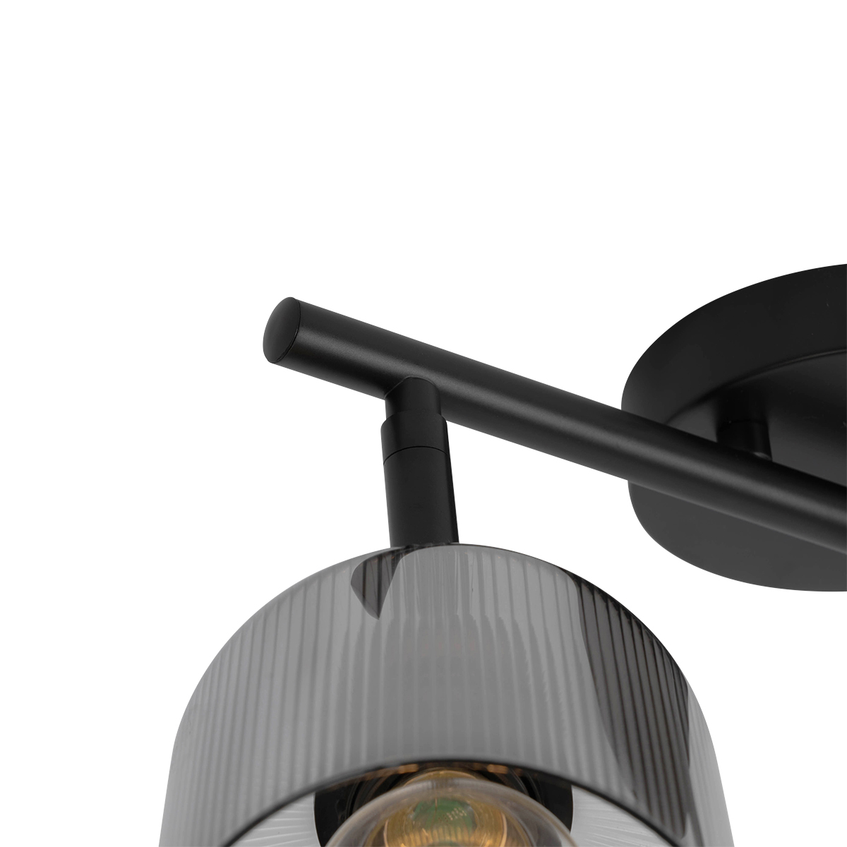 QAZQA Art Déco Plafón Art Deco Negro - Pallon Vidrio /Acero Esfera
