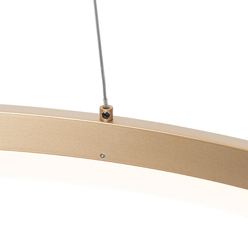 Suspension design dorée 80 cm avec LED intégrée à 3 niveaux de luminosité - Anello