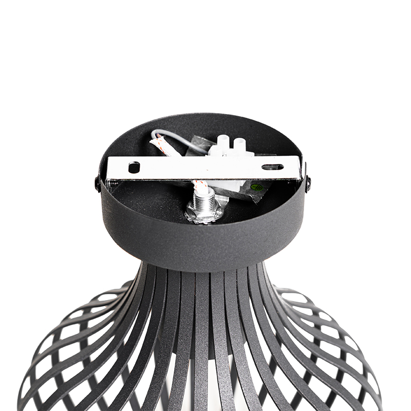 Modern Ceiling Light Black 18 cm - Saffira