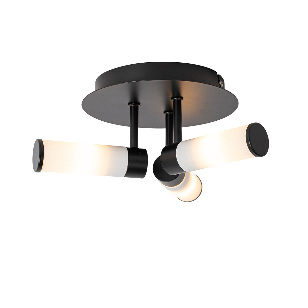 Moderne Badezimmer-Deckenleuchte schwarz 3-flammig IP44 - Bath