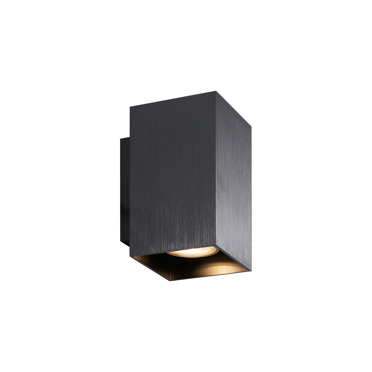 Aplique moderno color bronce arma cuadrado 2 luces GU10 50mm - Sandy
