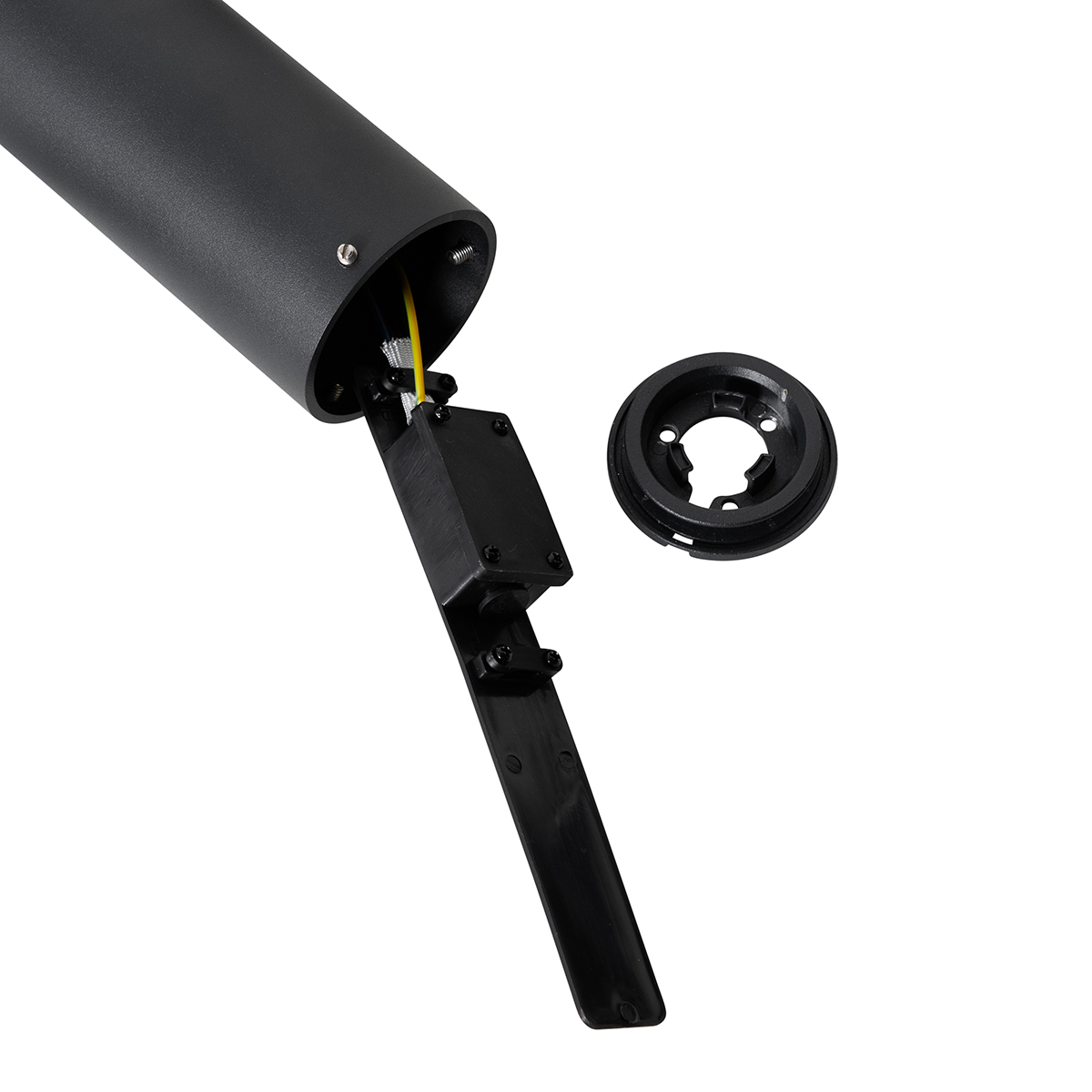 Lampada da terra da esterno nera 50 cm regolabile - DUO