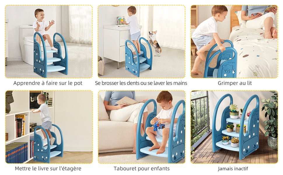 Marche Pied Pour Enfant 3 Marches Antidérapant, Rehausseur Stable, Tabouret Bébé Multifonction Avec Poignées, Parfait Pour Apprentissage De La Propreté, Cusine, Salle De Bain, Gris Rose -ATMOSPHERA || Songmics Soldes Boutique AAHKMJXYDAFdJAOAIMEbOAchCgvLIw0Qi3Xh6ZcLz5fRxB FXR1wRneBFVZe76k zdp3OwfNDBH paV25Dyfc tD Q HTbHau WpIdhoapg6ag==