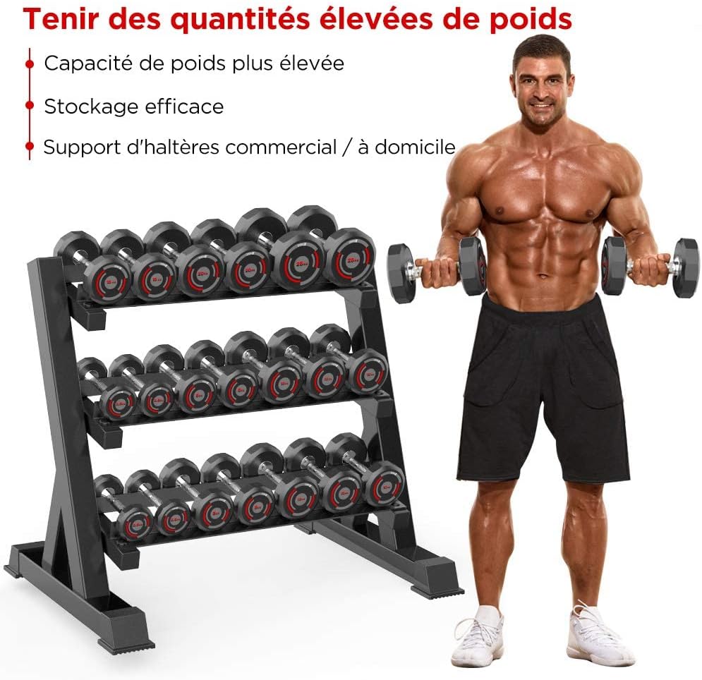 Support d'haltères Compact en acier, support de ra... – Grandado