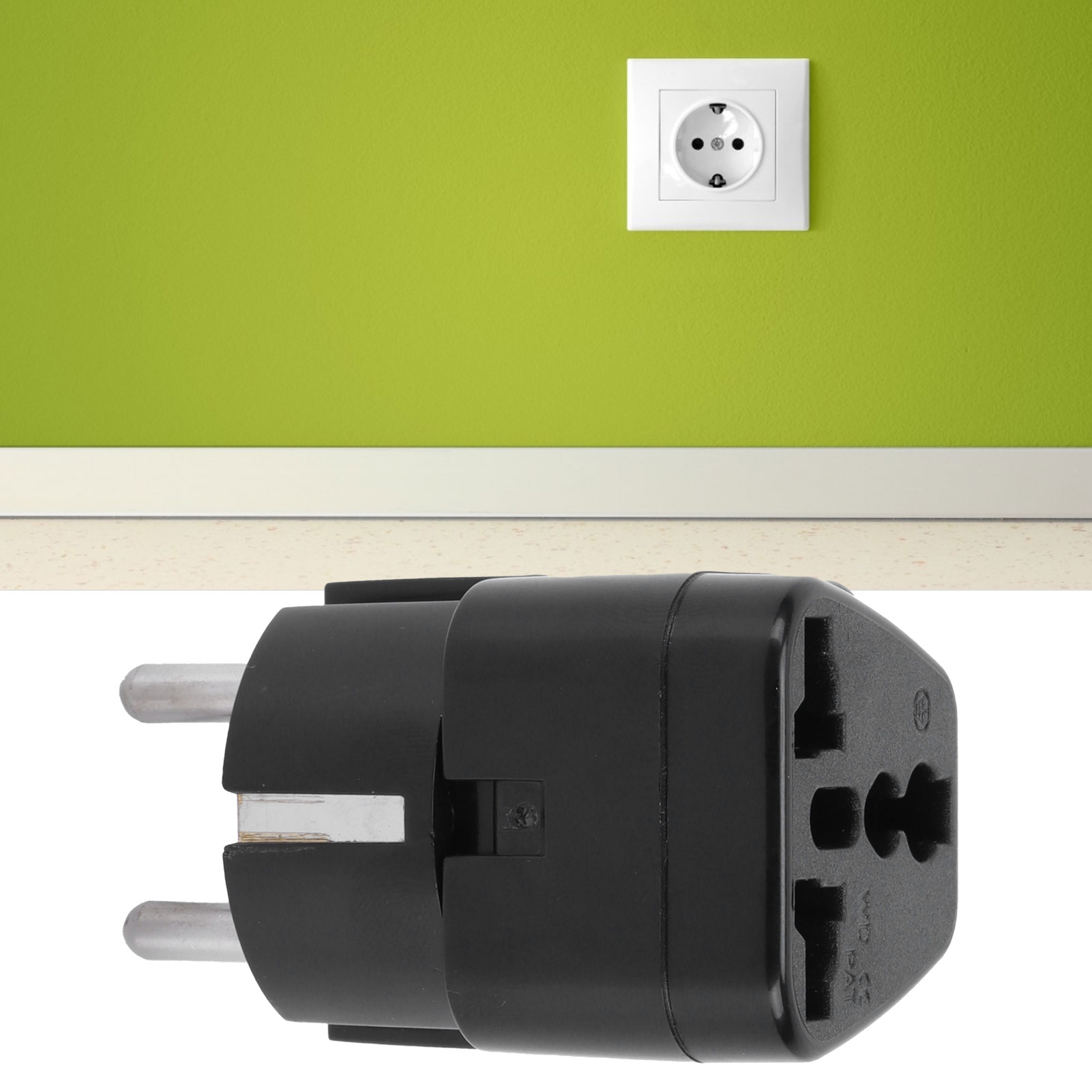UK Plug white-Adaptateur de prise de courant universel CE Kr
