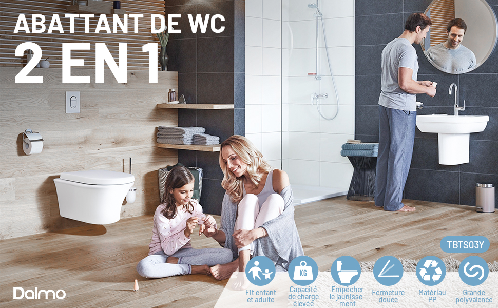 Abattant WC Familial Siège De Toilette Frein De Chute Forme U Pour Famille 2 En 1 Adultes Et Enfants Couvercle De Toilette Dégagement Rapide à Un Bouton Charnière Réglable - TBTS03Y -Geberit || Grohe || ALLIBERT Soldes AAHKMJXYDAFdJAOAIMEbOAchCgvLIw0Qi3Xh6ZcLz5fRxPji4aZ6RYDJu4qacY8E3mB4rn1sZLj22uhWH4Uxrzg