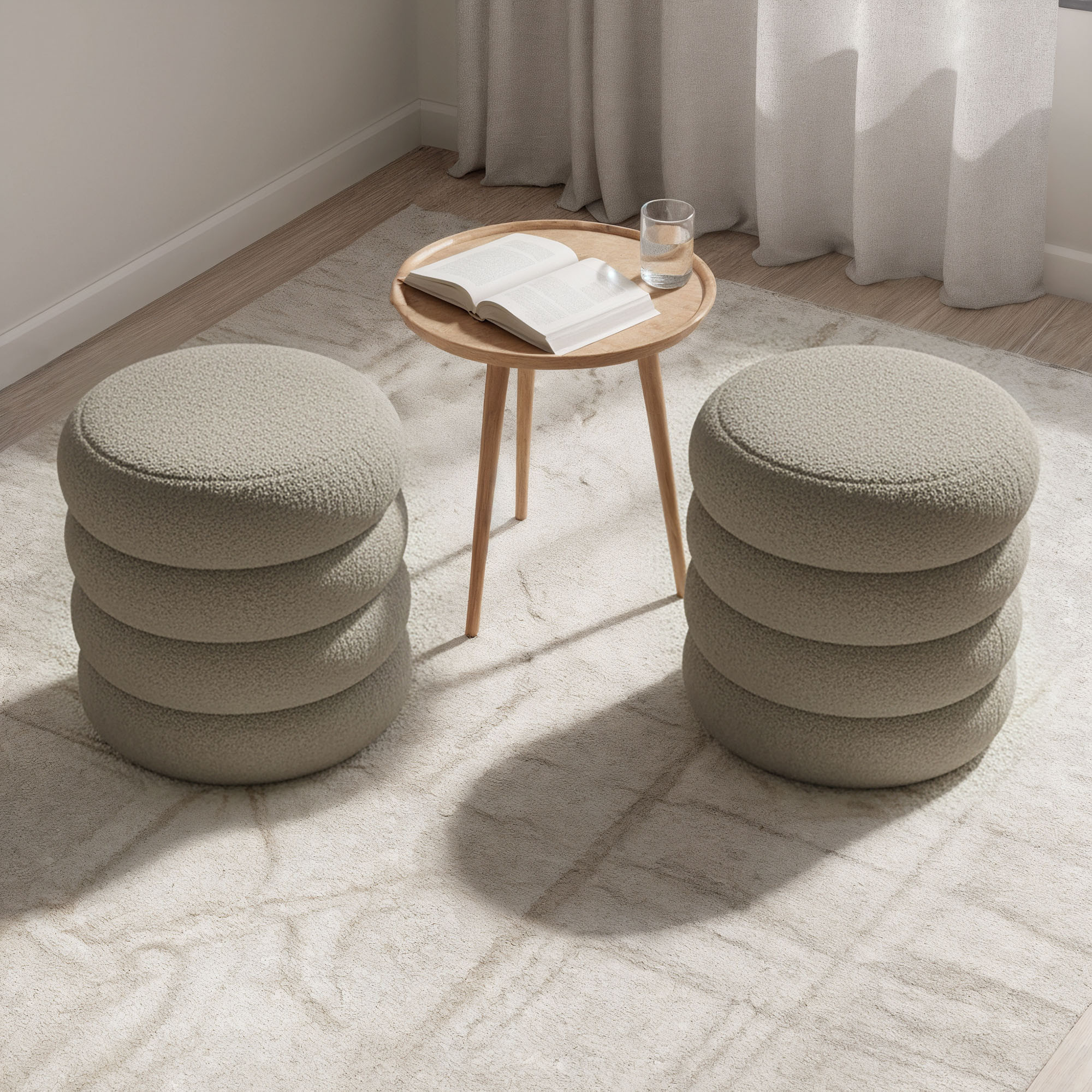 Raumhirsch Pouf Avec rangement Charge 100 kg olive – détail 1