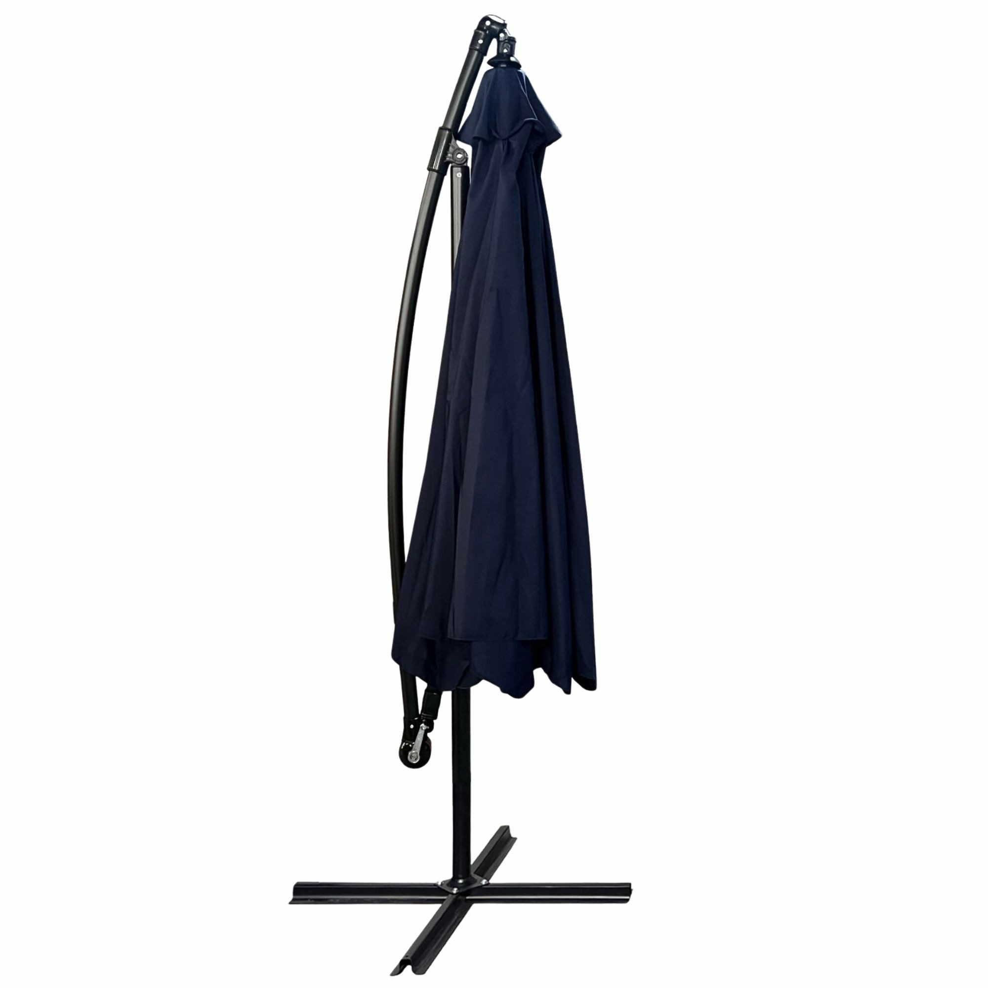 Raumhirsch Parasol déporté 300x300 cm acier / polyester Avec manivelle Protection UV bleu – détail 2