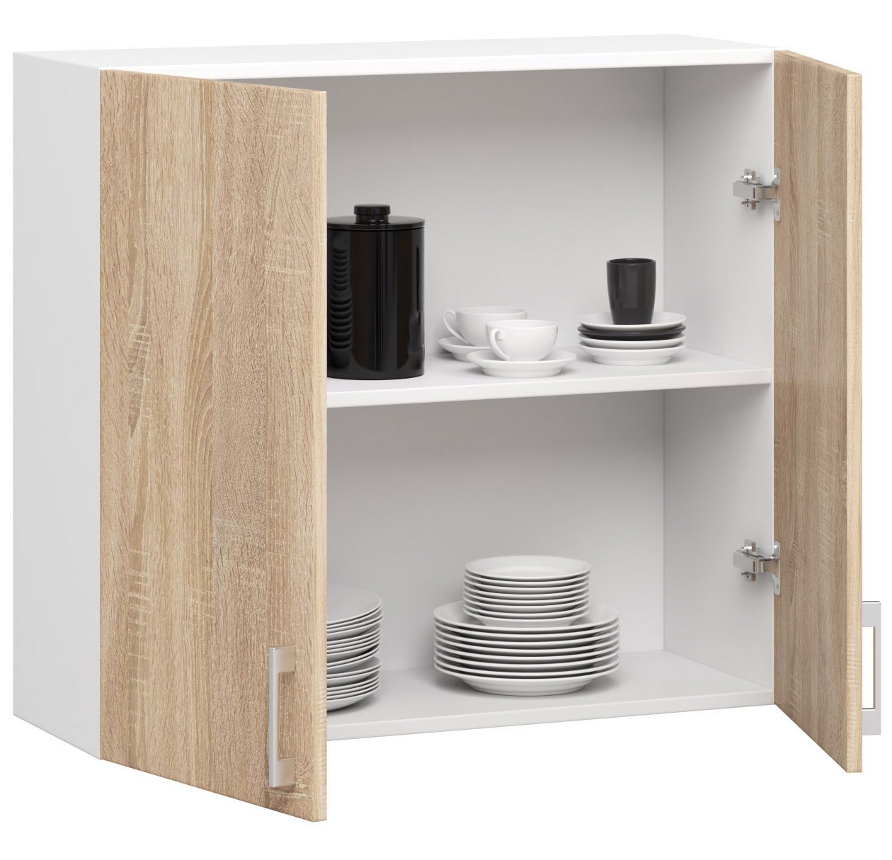 Raumhirsch Küchenhängeschrank 80 cm Eiche Sonoma / Eiche Sonomamatt hängend 2 Türen Kollektion LIMA Detailansicht 1