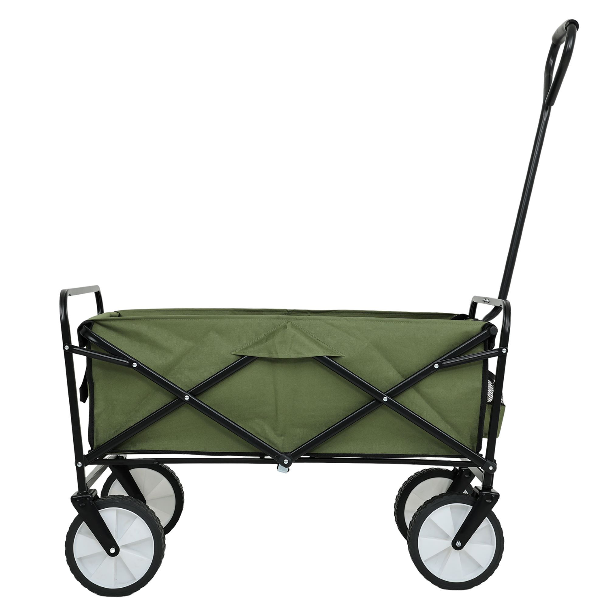 Raumhirsch Chariot pliable tout-terrain acier / plastique / tissu Oxford Charge 110 kg Pliable vert – dimensions et vue complémentaire