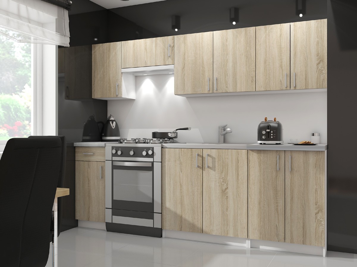 Raumhirsch – Küchenunterschrank mit Schubladen – 40 cm – moderne Ausführung – mit Arbeitsplatte – 4 Schubladen – Kollektion LIMA – Maße und technische Details