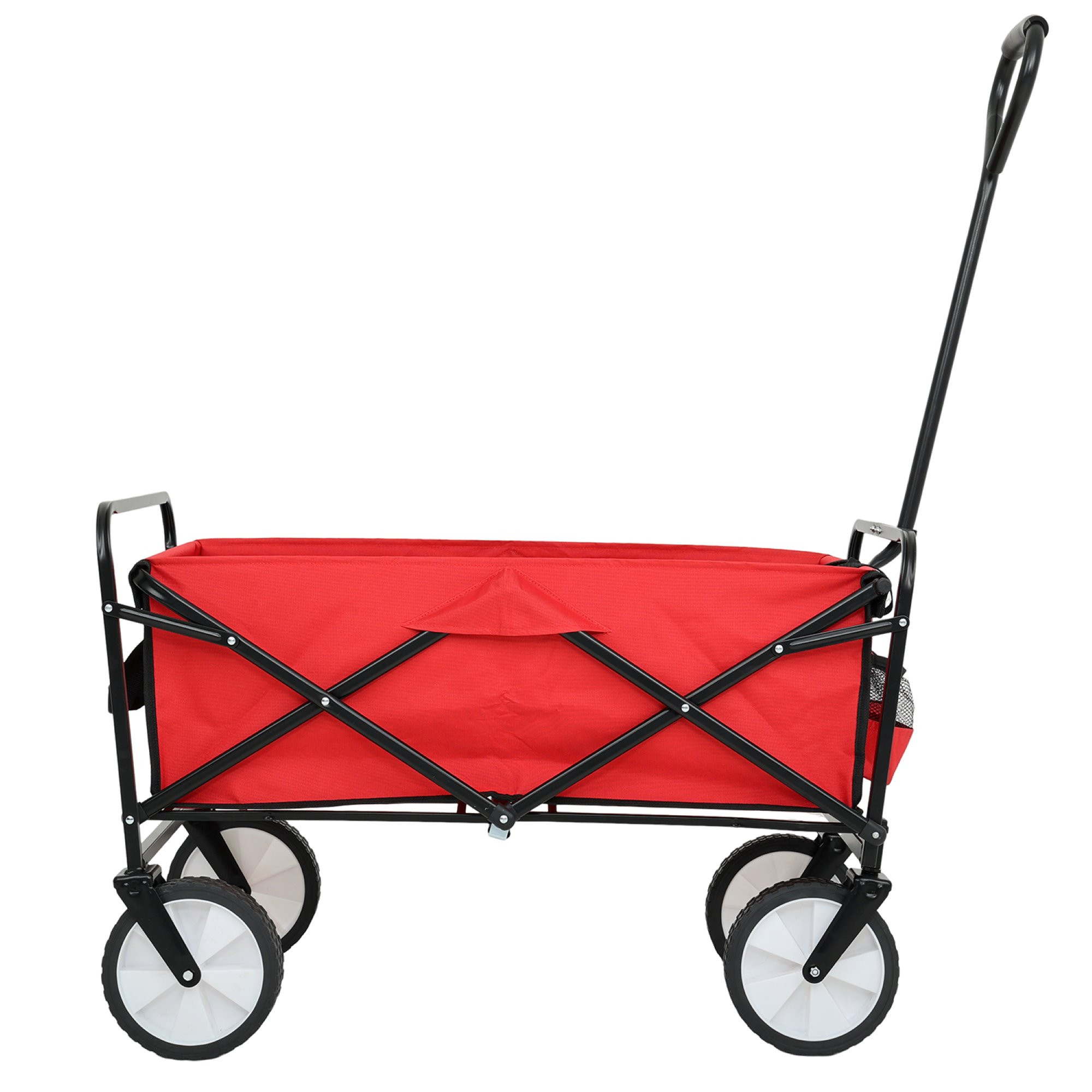Raumhirsch Chariot pliable tout-terrain acier / plastique / tissu Oxford Charge 110 kg Pliable rouge – dimensions et vue complémentaire