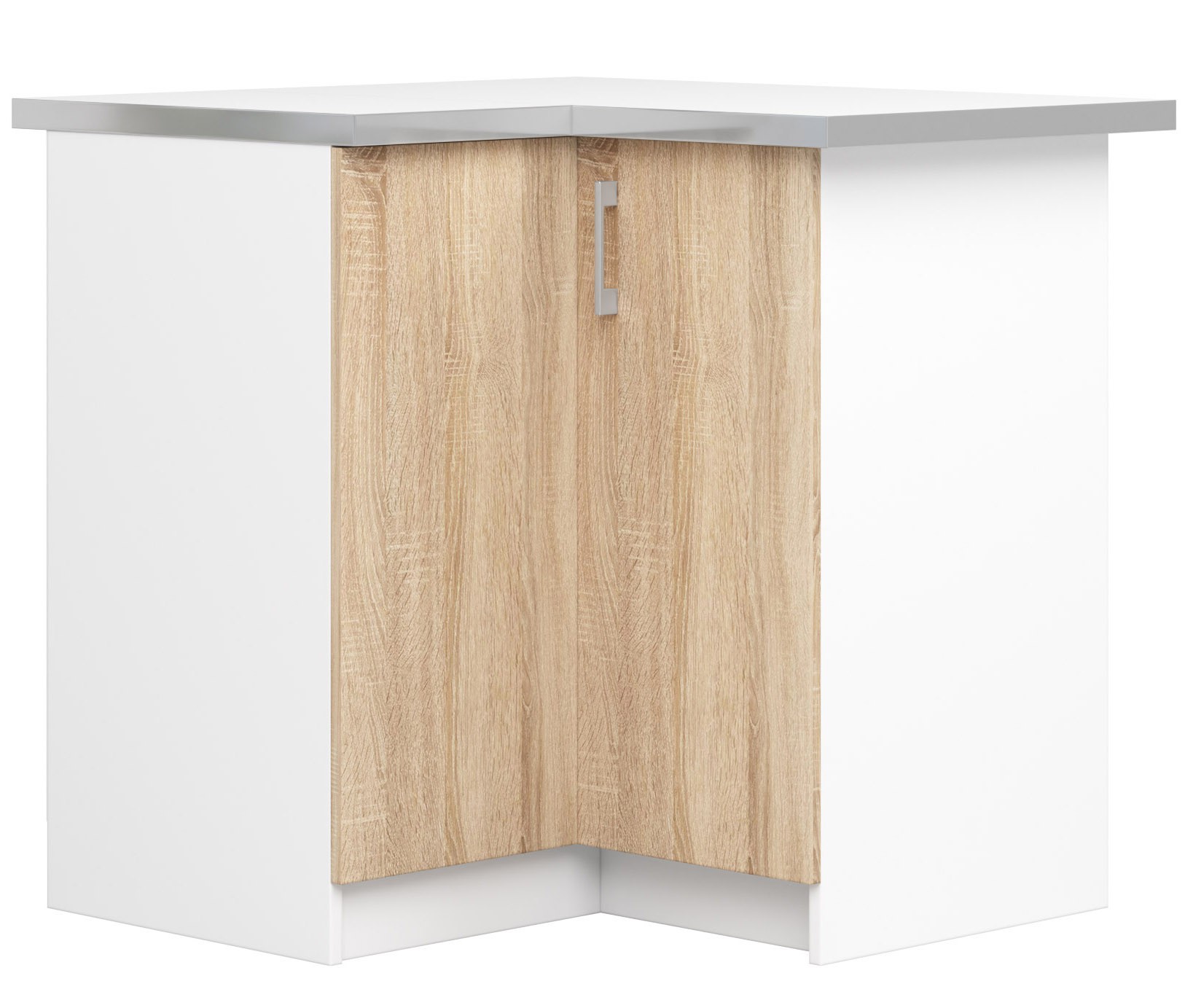 Raumhirsch – Eck-Küchenunterschrank – 84 cm – moderne Ausführung – mit Arbeitsplatte – 2 Türen – Kollektion LIMA – Hauptansicht