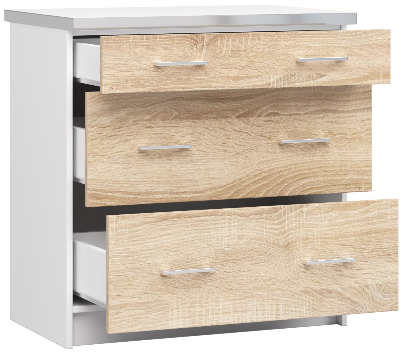 Raumhirsch Küchenunterschrank mit Schubladen 80 cm moderne Ausführung mit Arbeitsplatte 3 Schubladen Kollektion LIMA Detailansicht 2