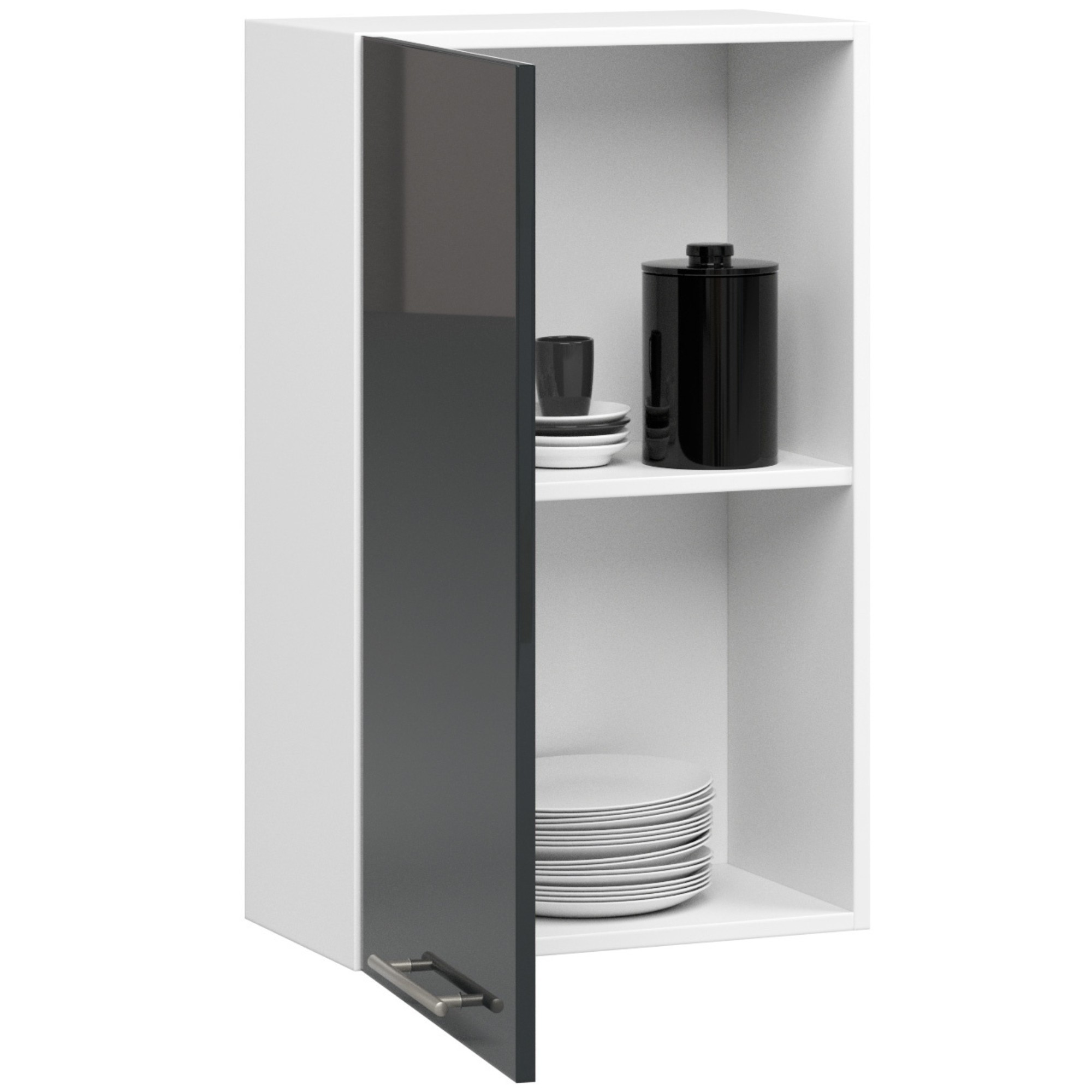 Raumhirsch – Küchenhängeschrank – 50 cm – Weiß / Hochglanz – hängend – 1 Tür – Kollektion OLIWIA – Detailansicht 1