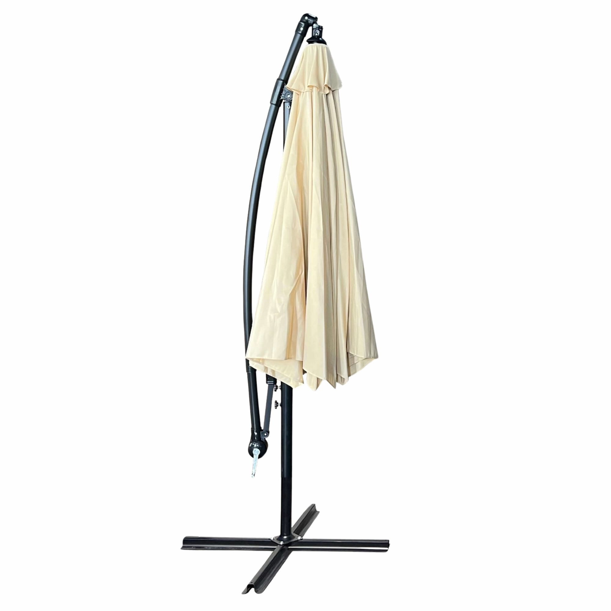 Raumhirsch Parasol déporté 300x300 cm acier / polyester Avec manivelle Protection UV beige – détail 2